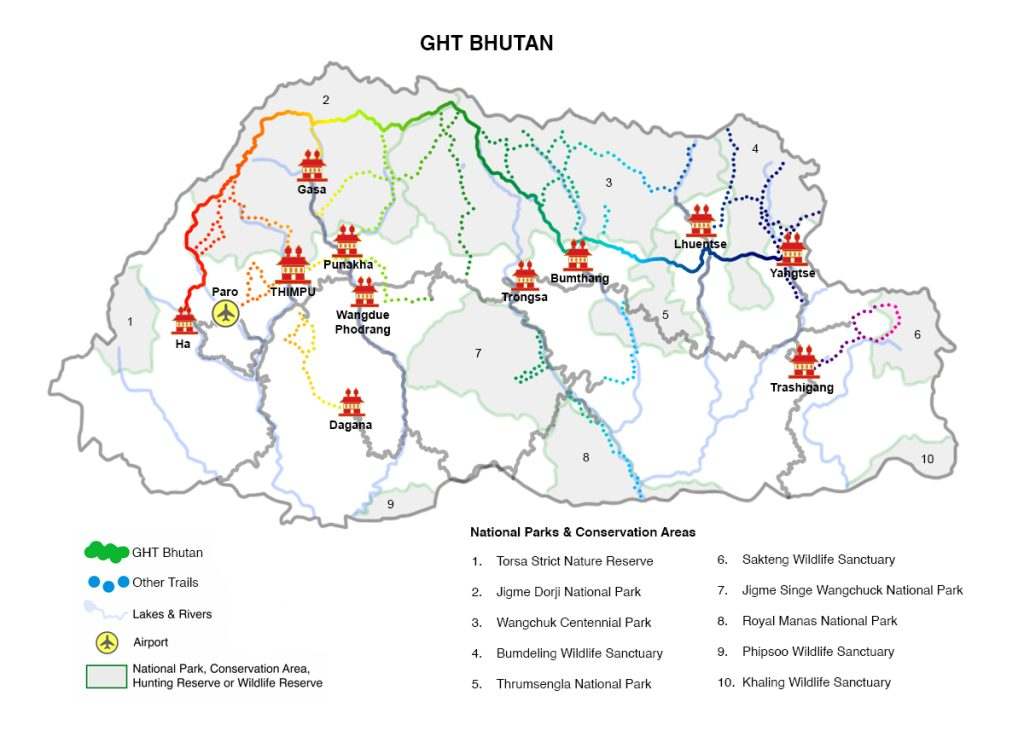 GHT Bhutan Map