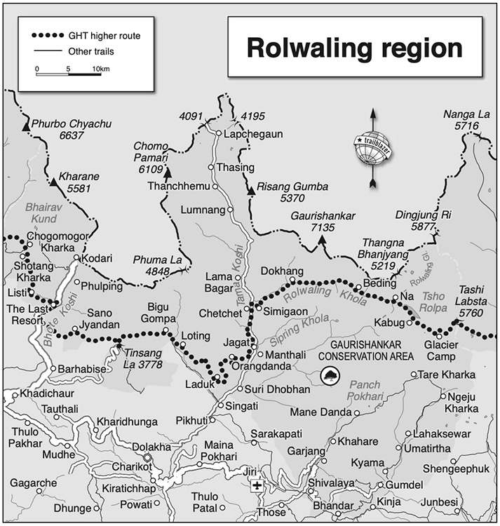 Ralwaling and Tashi Labsta Map